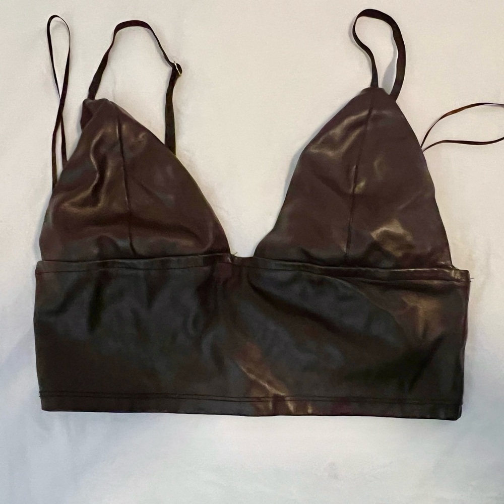 Brown leather top